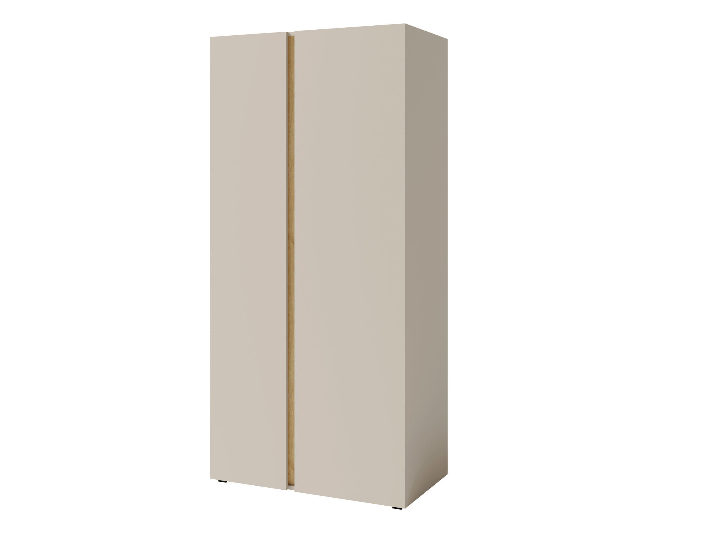 DREHTÜRENSCHRANK MURO 90/195/50cm 2-türig Beige - Beige, Holzwerkstoff (90/195/50cm) - MASSENO