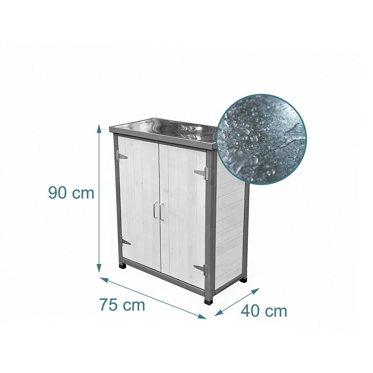 PFLANZTISCH - Multicolor, Holz/Metall (40/75/90cm) - Relaxdays