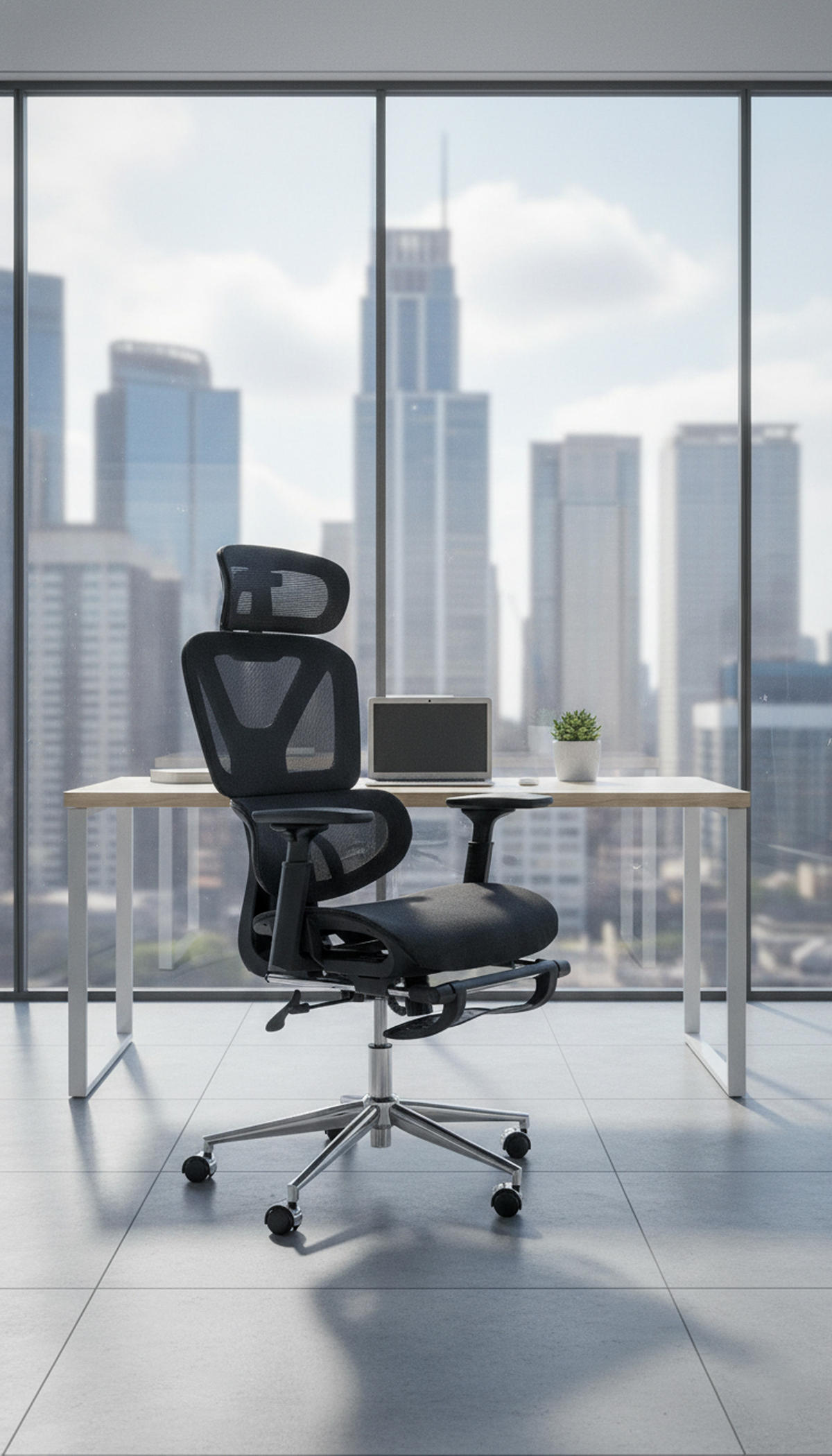 BÜROSTUHL Orionyx schwarz - Chromfarben/Schwarz, Kunststoff/Metall (65/130/68cm) - TPFLiving
