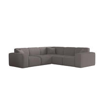 ECKSOFA Univ Celes Premium Ascot Bukla - Taupe, Holzwerkstoff/Textil (246/246cm) - Fun Möbel