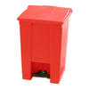 MÜLLEIMER Robuster Pedaleimer 45,4 Liter 60 x 40 x 41,3 cm Aus Konformen Polyethylen Rot - Rot, Metall (40/60/41.3cm) - PROREGAL