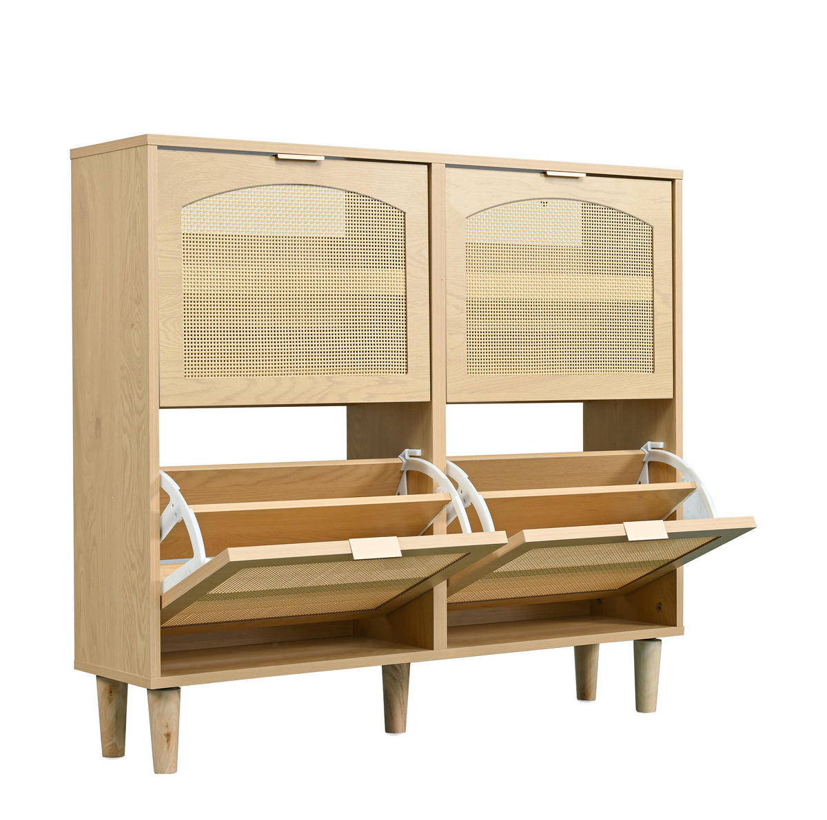 SCHUHSCHRANK 100/90/25 cm Eichefarben aus Spanplatte mit Verstellböden - Naturfarben, Holzwerkstoff (100/90/25cm) - OKMYHOME