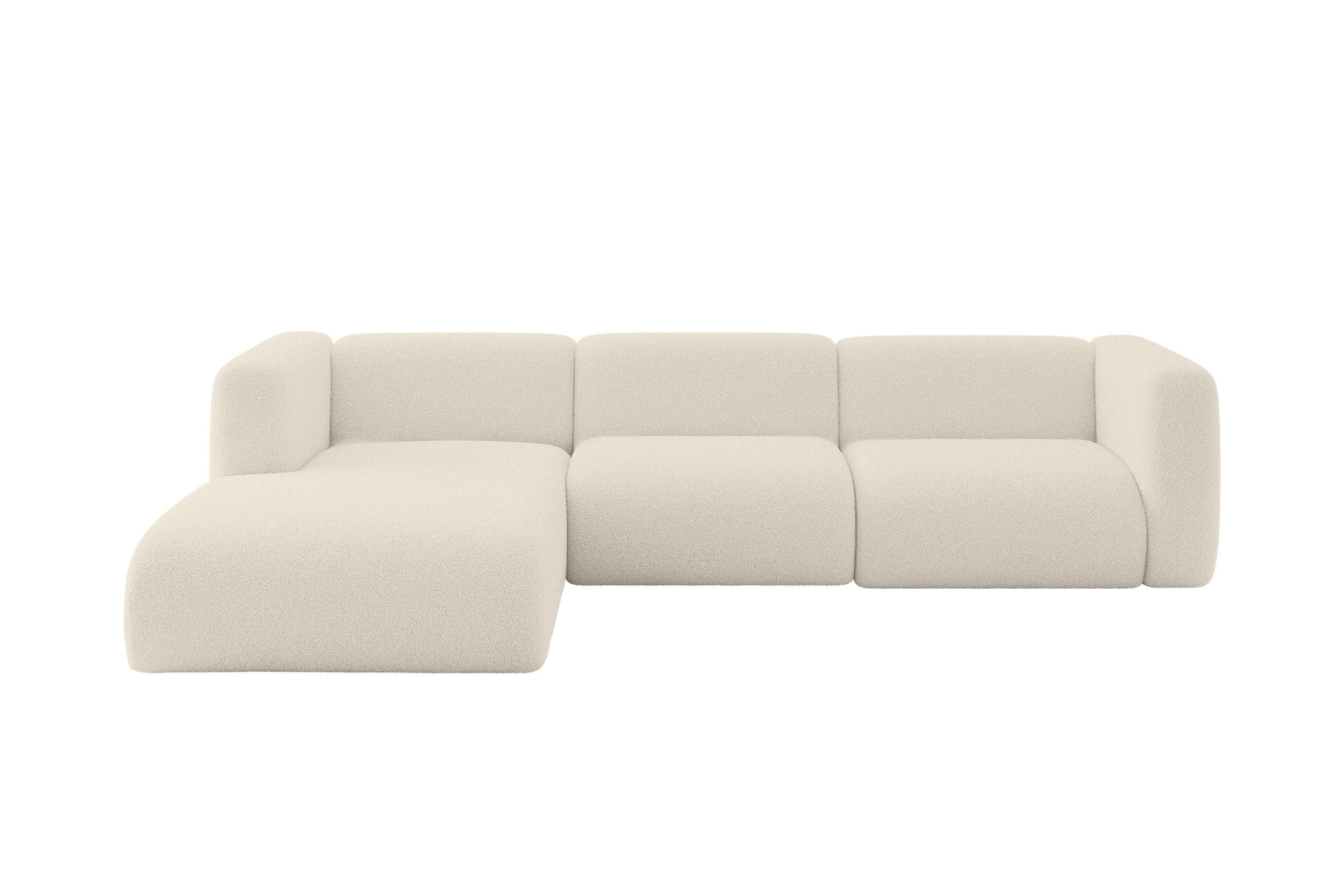 ALTDECOR ROHOVÁ SEDAČKA S LEVOU OTOMANOU MIRA-L2 318x179x89 Béžová Bouclé