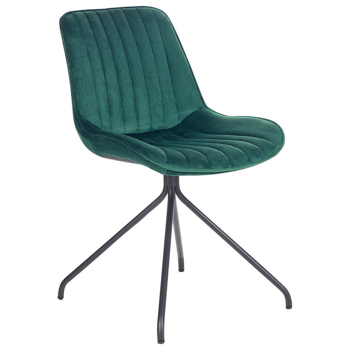 ÉTKEZŐSZÉK 2 darabos Szett Bársony Zöld Navasota - zöld, textil/fém (47/83/62cm) - Beliani