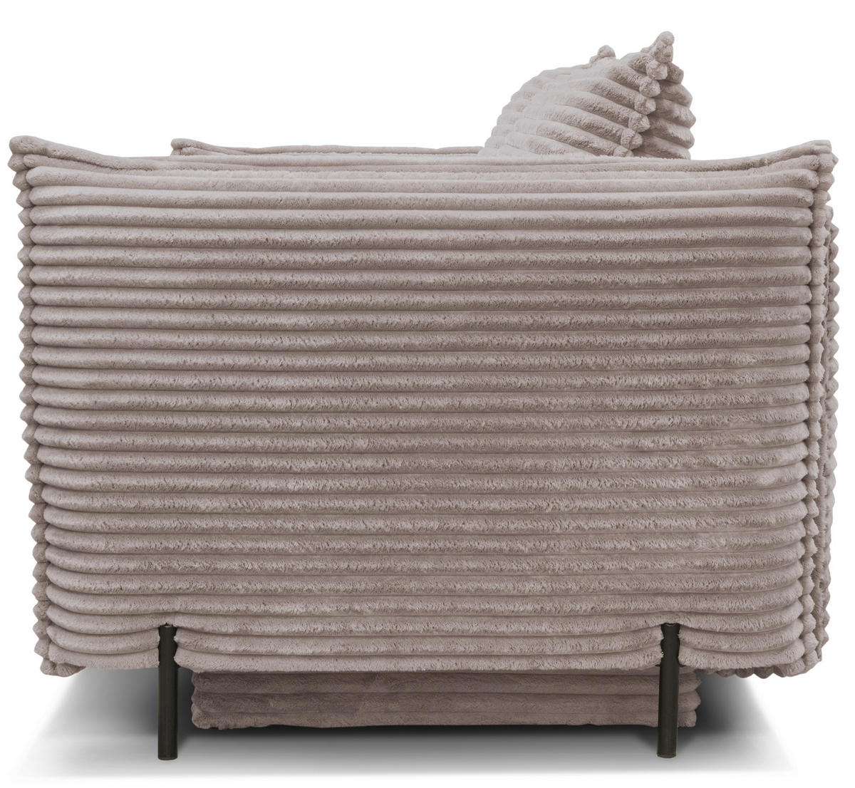SOFA Amalfi Beige mit Schlaffunktion - Beige/Schwarz, Textil/Metall (226/90/105cm) - Selsey