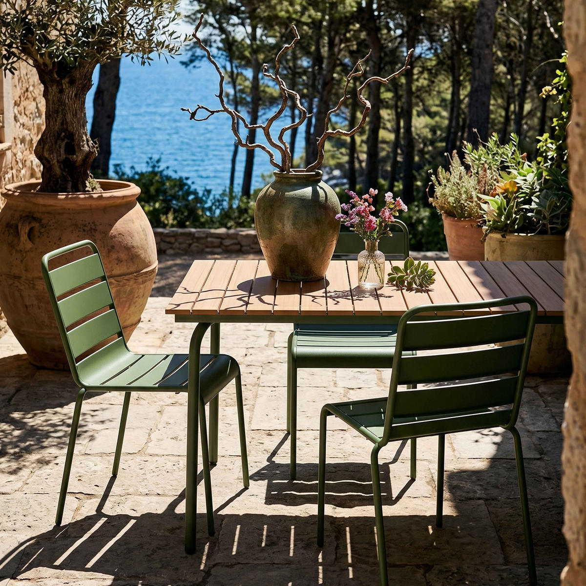 GARTENTISCH, Braun - Braun, Metall (160/90/77cm) - Oviala