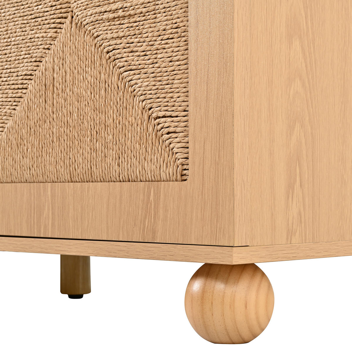 SIDEBOARD DE-37624 140/40/80 cm mit Seilgeflecht-Türen Natur - Naturfarben, Holzwerkstoff (140/80/40cm) - ComfortXL