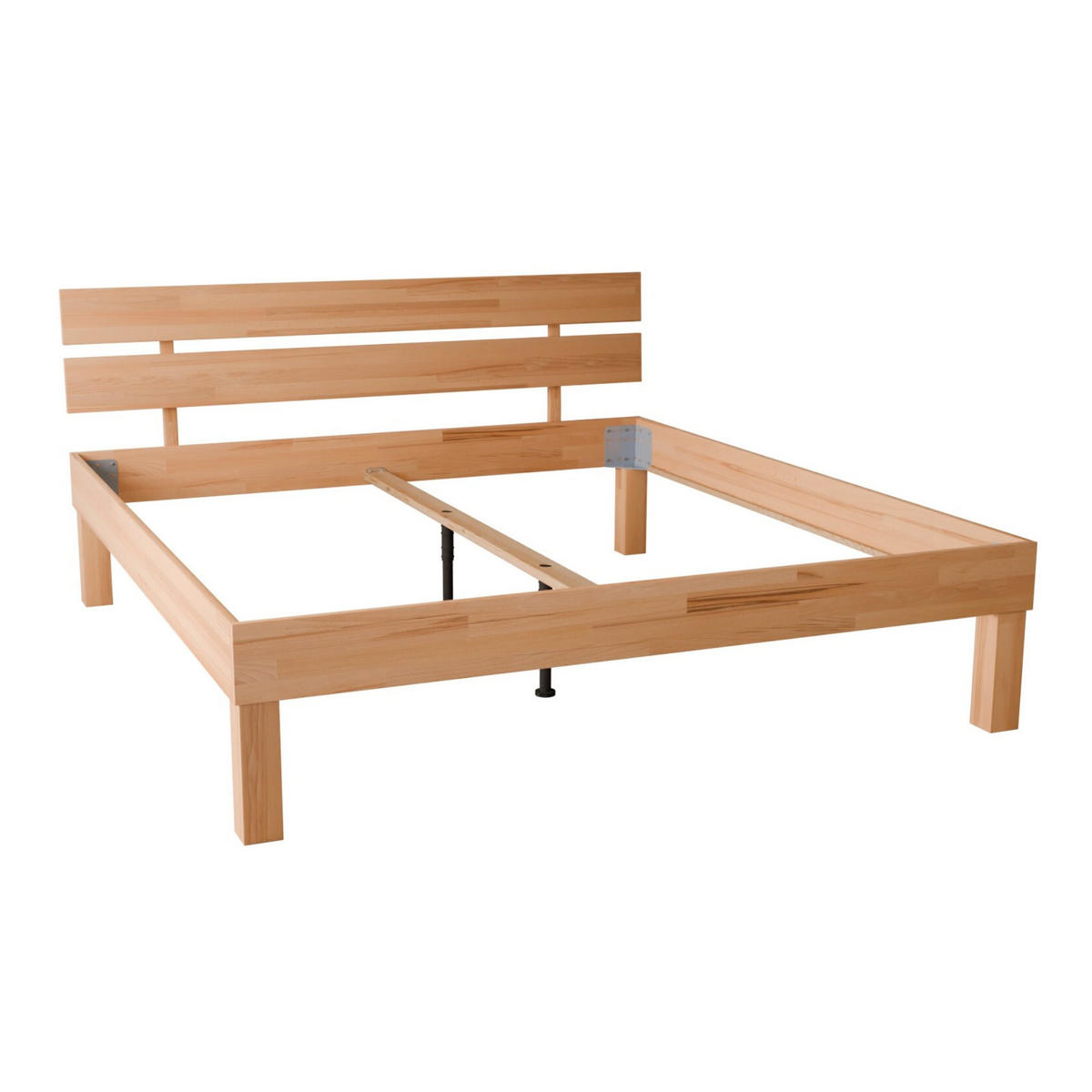 KOMFORTBETT 200/200 cm aus Kernbuche - Braun, Holz (200/200cm) - MeinMassivholz