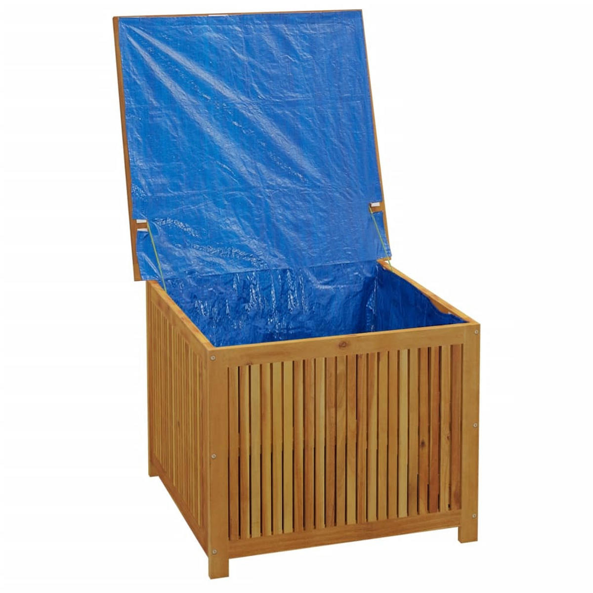 GARTENBOX 75x75x58 cm Massivholz Akazie - Braun, Holz (75/58/75cm) - furnicato