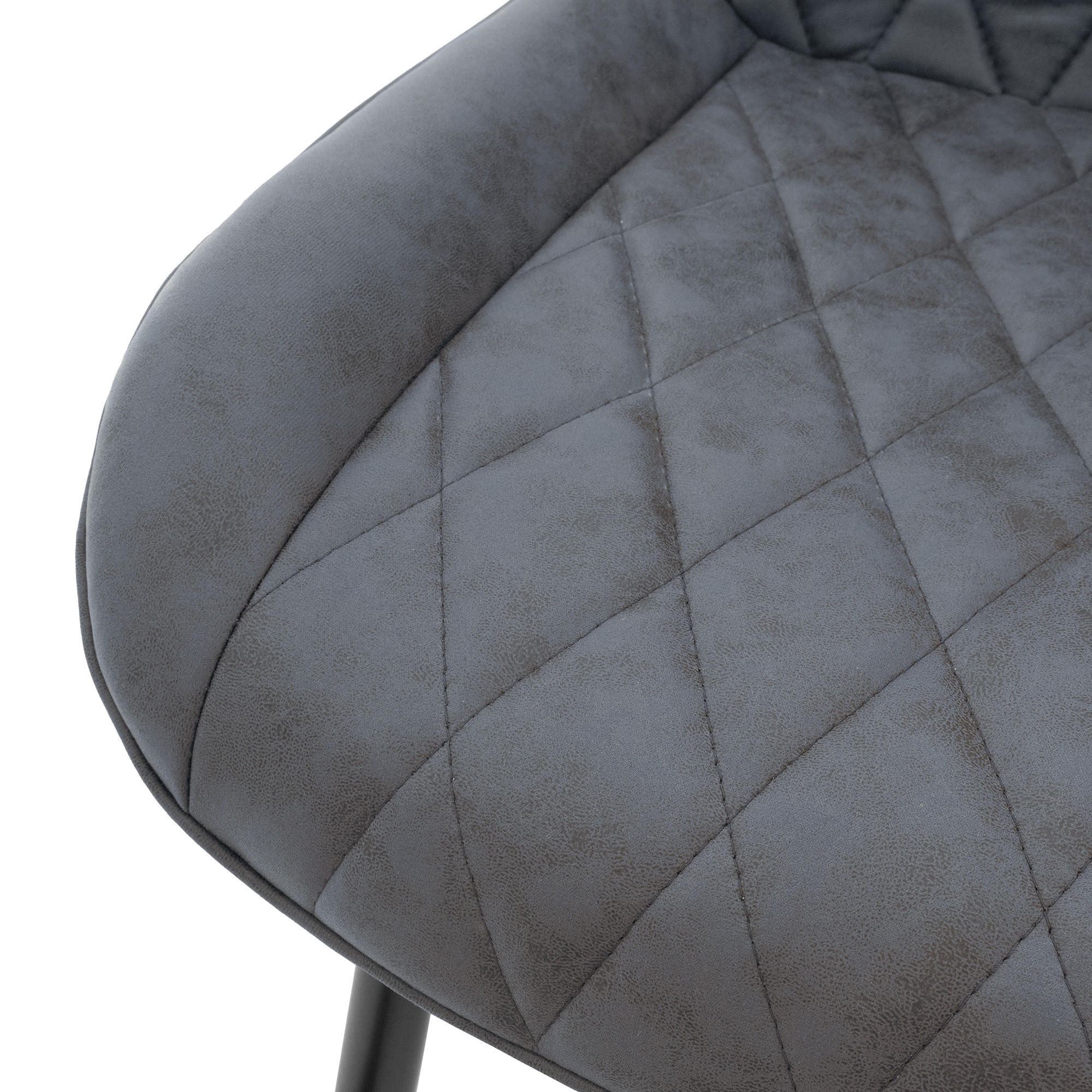 ESSZIMMERSTUHL Samt Anthrazit 4er Set - Anthrazit, Metall (54/81/60cm) - ML-DESIGN