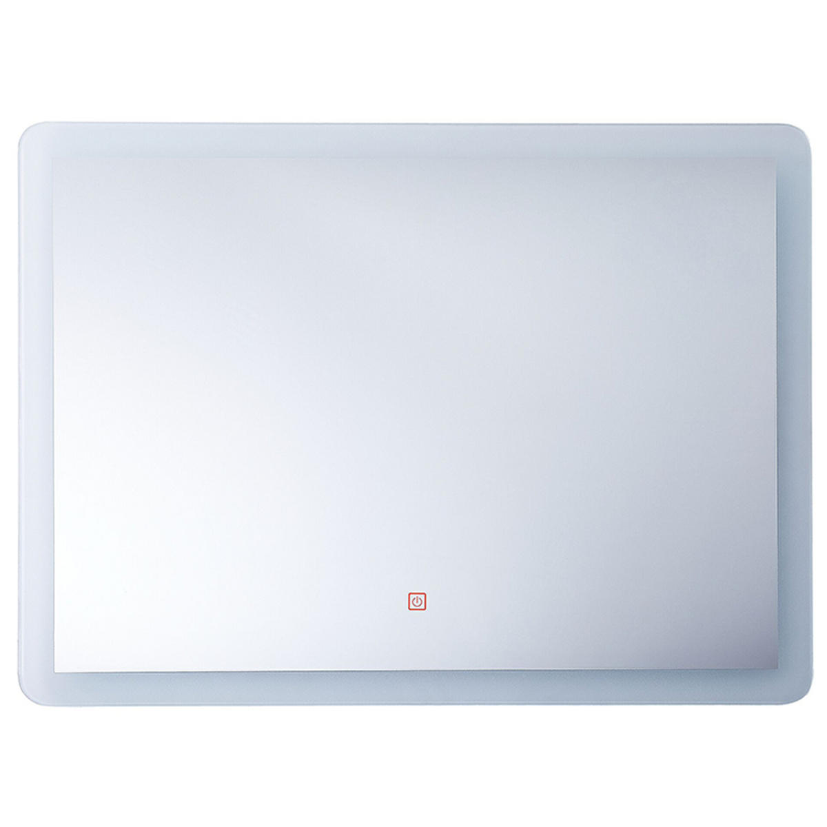 BADSPIEGEL mit LED-Beleuchtung rechteckig 80/60 cm Corroy - Silberfarben, Glas (80/60/3cm) - Beliani