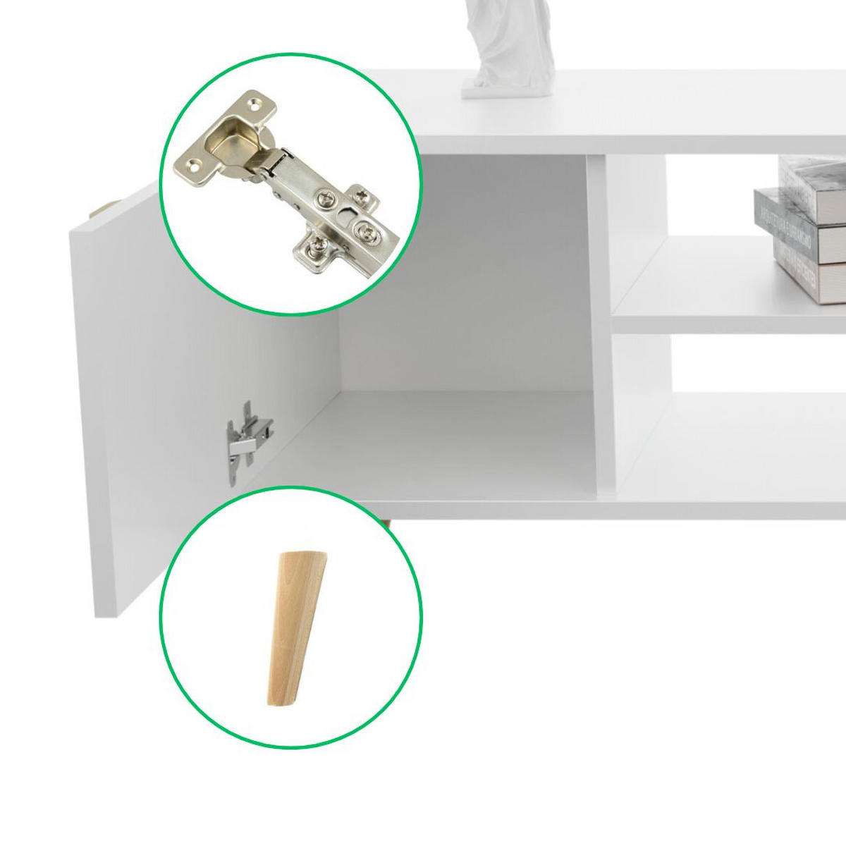 LOWBOARD Focus - Weiß, Holzwerkstoff (40/50/155cm) - RAUMHIRSCH FURNITURE