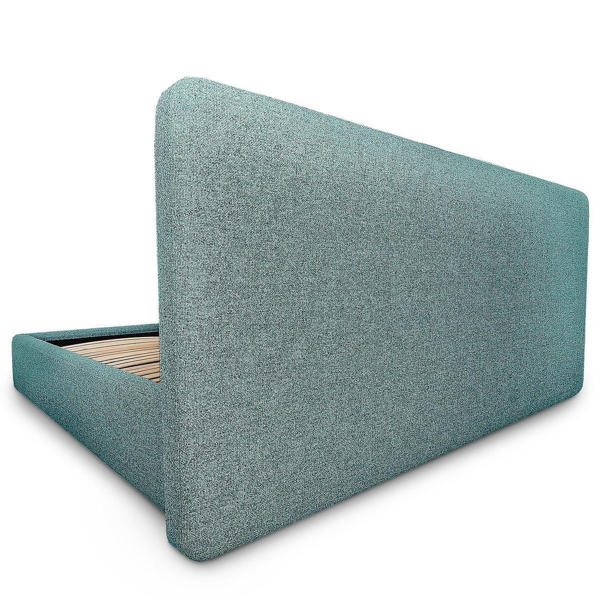 POLSTERBETT - Petrol, Holz/Textil (140/200cm) - home24