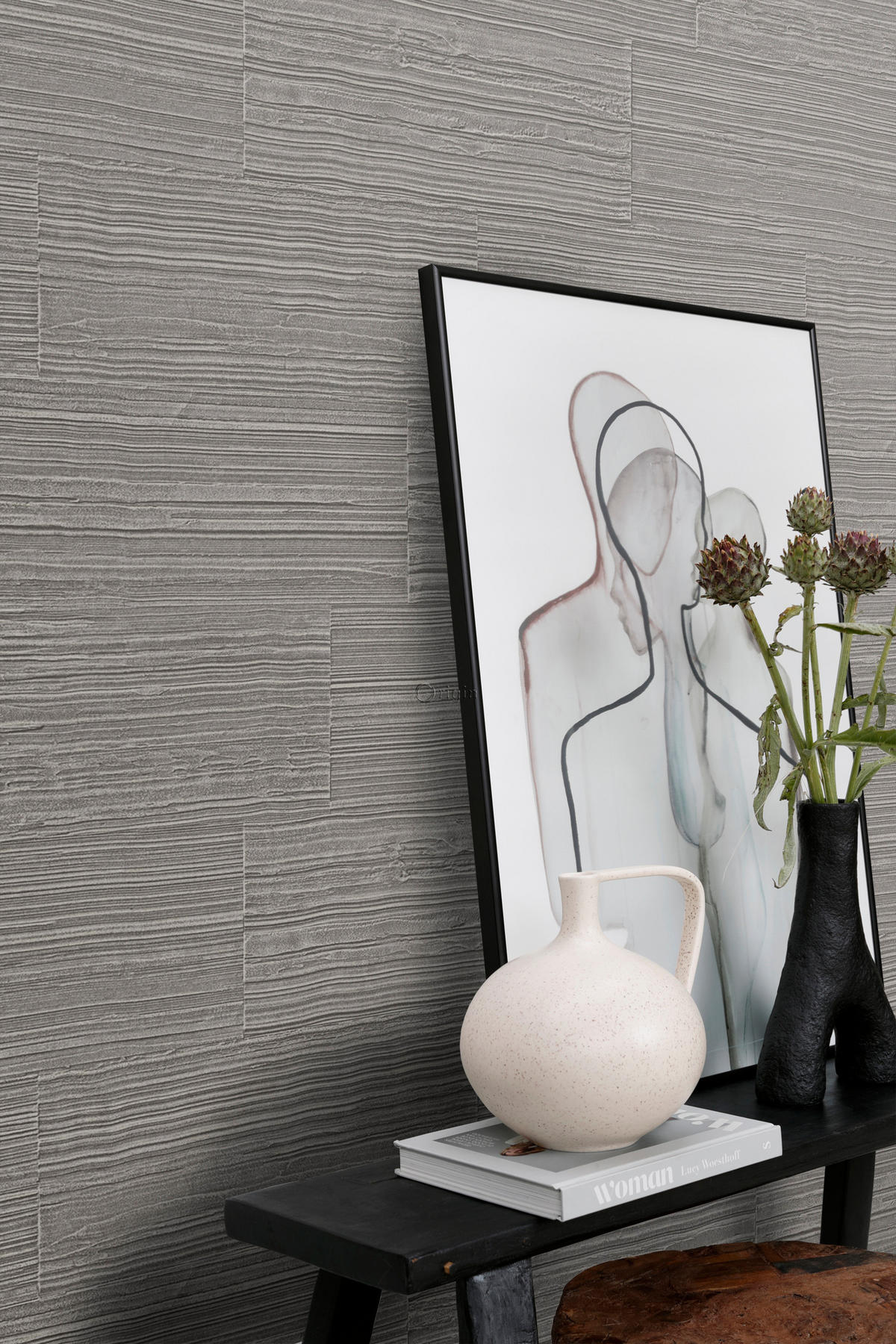 TAPETE Steinoptik 53 cm x 10.05 m - Braun, Papier (53/1000cm) - Origin Wallcoverings