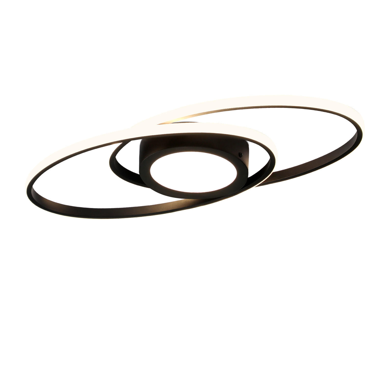 LED-DECKENLEUCHTE Einäugig 56/22.3/4 cm - Schwarz, Metall (56/22.3/4cm) - Nettlife