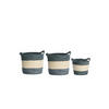 KORB Kilkee Blau Ø40/40 cm 3er-Set - Blau, Naturmaterialien (40/40/40cm) - Light & Living