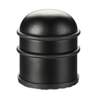 DÖRRSTOPP Svart rostfritt stål rund - Svart, Metall/Plast (7/7cm) - Relaxdays