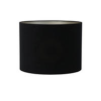 LAMPENSCHIRM Samt Schwarz Ø50/38 cm - Schwarz, Textil (50/50/38cm) - Light & Living