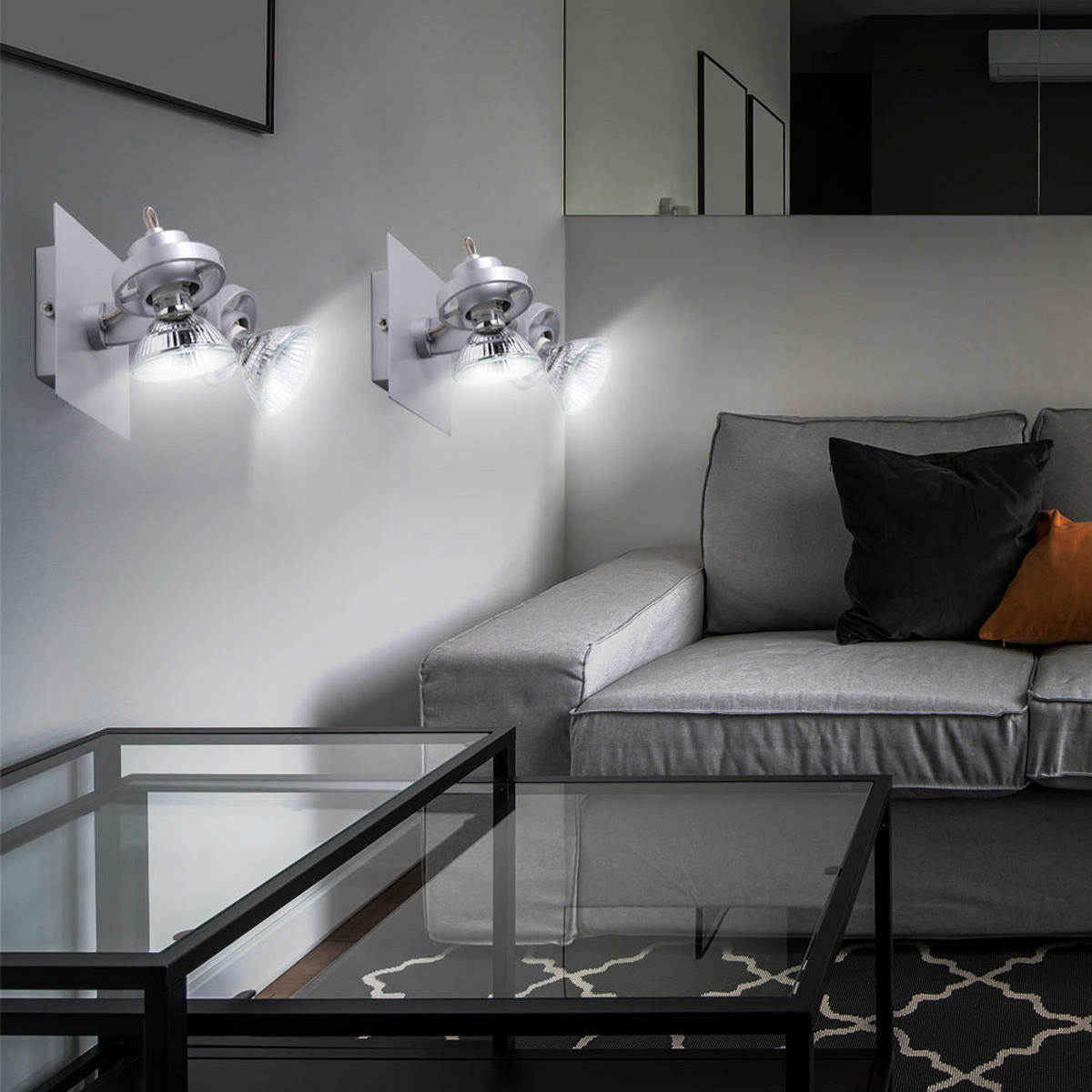 LED WANDLEUCHTE IMOLA Silber Metall - Silberfarben, Metall (12/12/14.5cm) - Brilliant