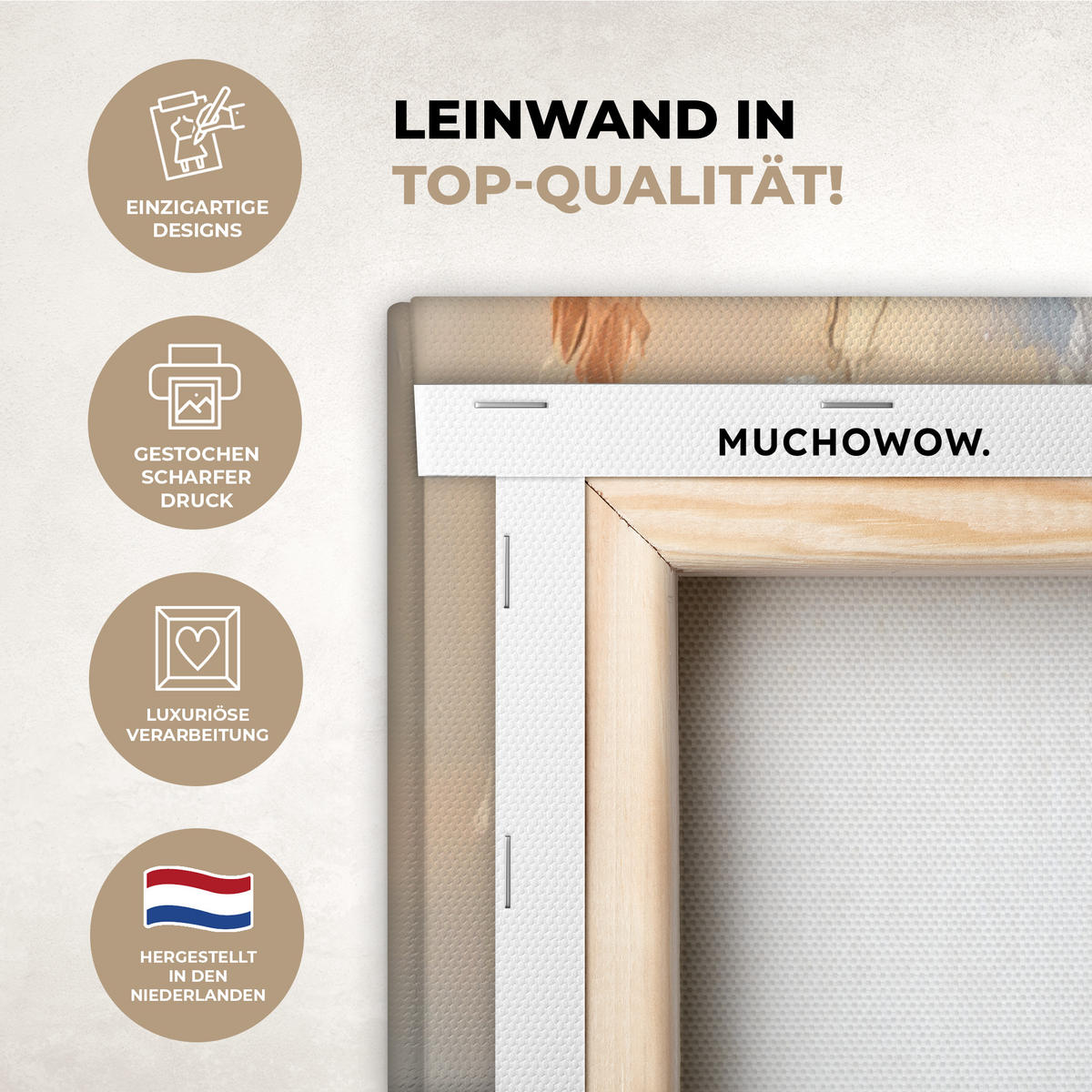 LEINWANDBILD Vögel - Zweig - Winter - Schnee Wandbilder 80x60 cm - Pastellblau, Textil (80/60cm) - MuchoWow