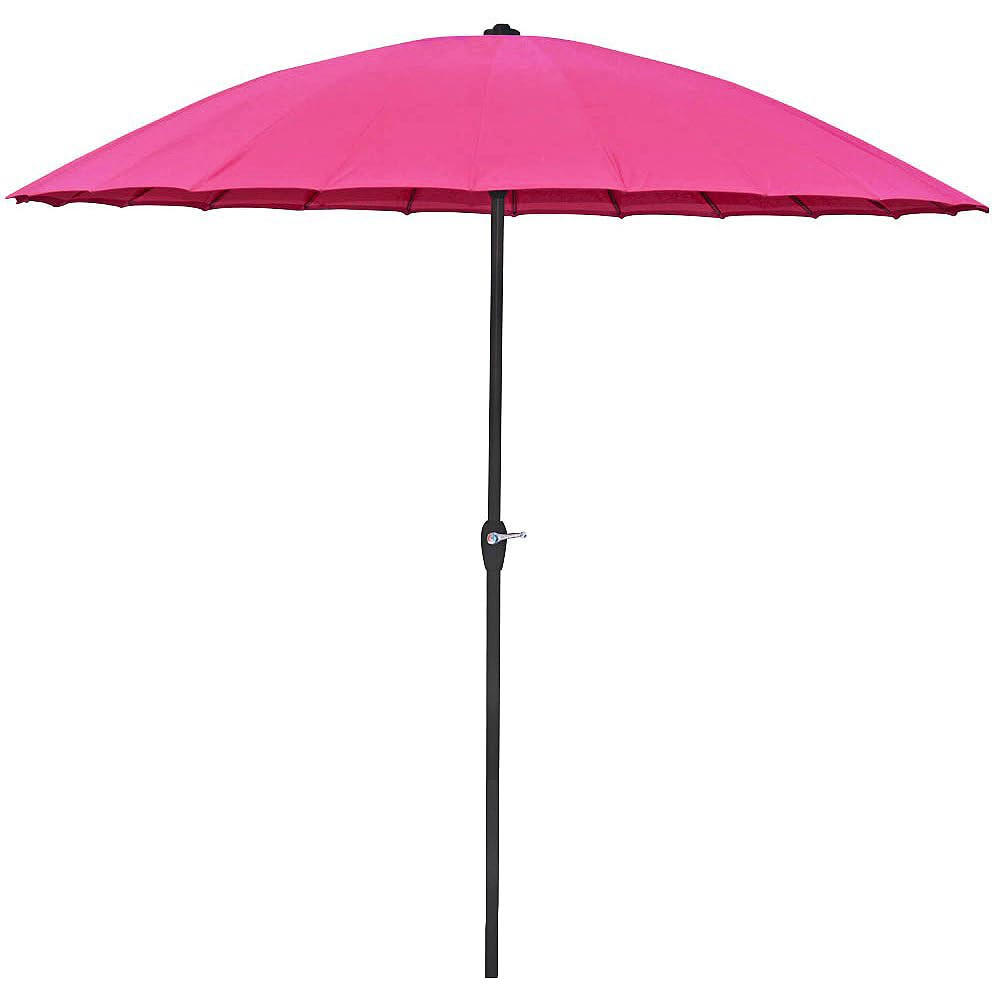 SONNENSCHIRM Zarbes mit 24 Streben Pink Gartenschirm - Pink, Kunststoff (255/255cm) - DELUKE