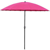 SONNENSCHIRM Zarbes mit 24 Streben Pink Gartenschirm - Pink, Kunststoff (255/255cm) - DELUKE