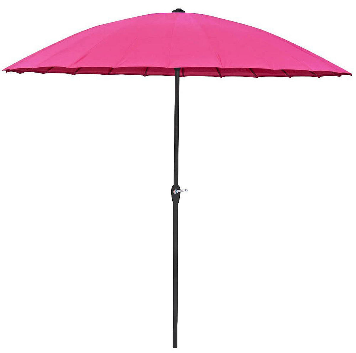 SONNENSCHIRM Zarbes mit 24 Streben Pink Gartenschirm - Pink, Kunststoff (255/255cm) - DELUKE