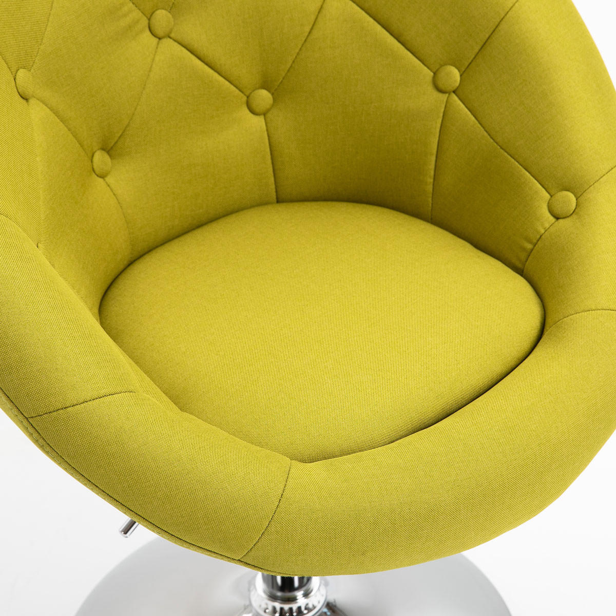 COCKTAILSESSEL HAVANNA Stoffbezug Limettengrün - Gelb/Silberfarben, Textil (62/88/58cm) - SVITA