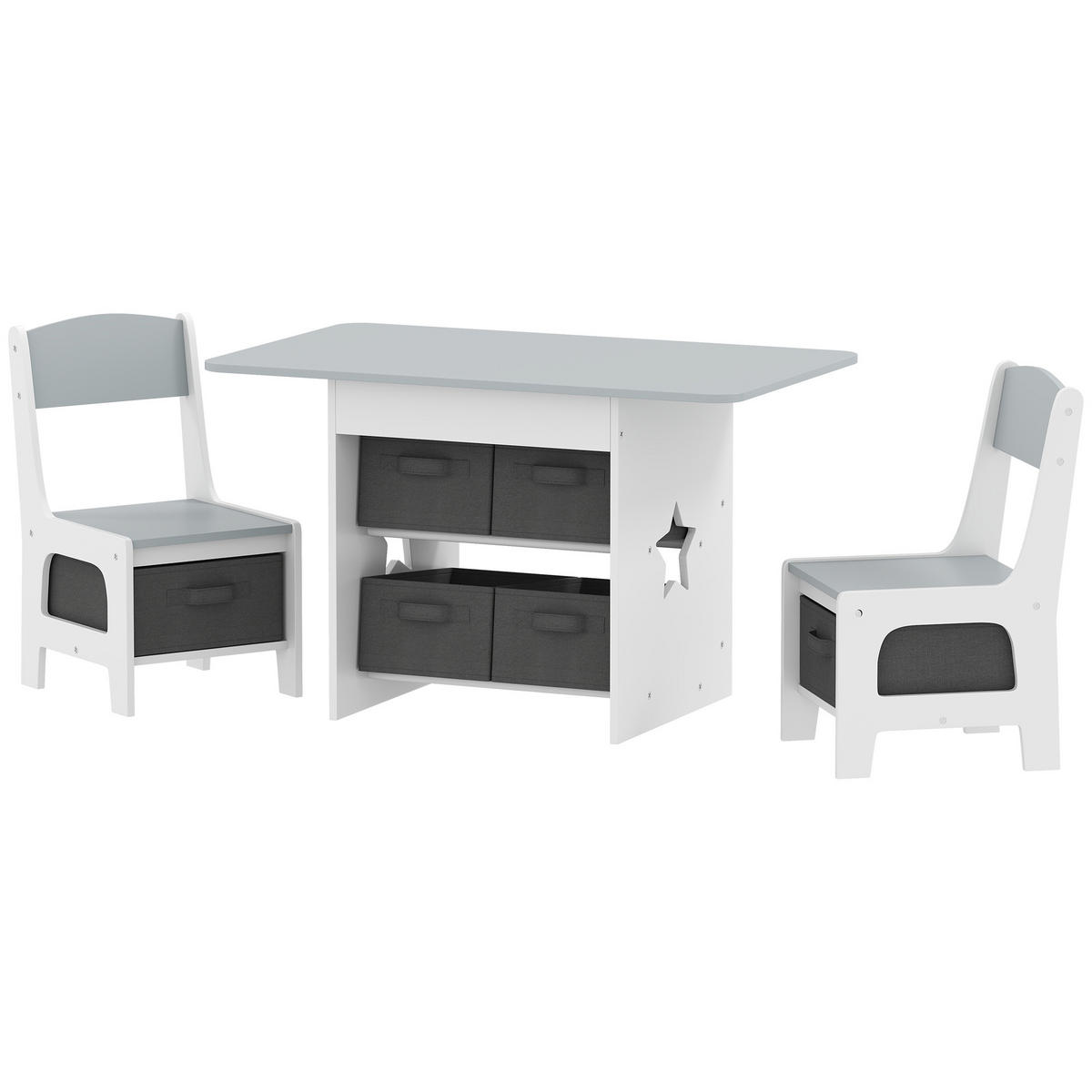 KINDERSITZGRUPPE DE-17540 6 herausnehmbare Schubladen Grau - Grau, Holzwerkstoff (48/49/80cm) - ComfortXL