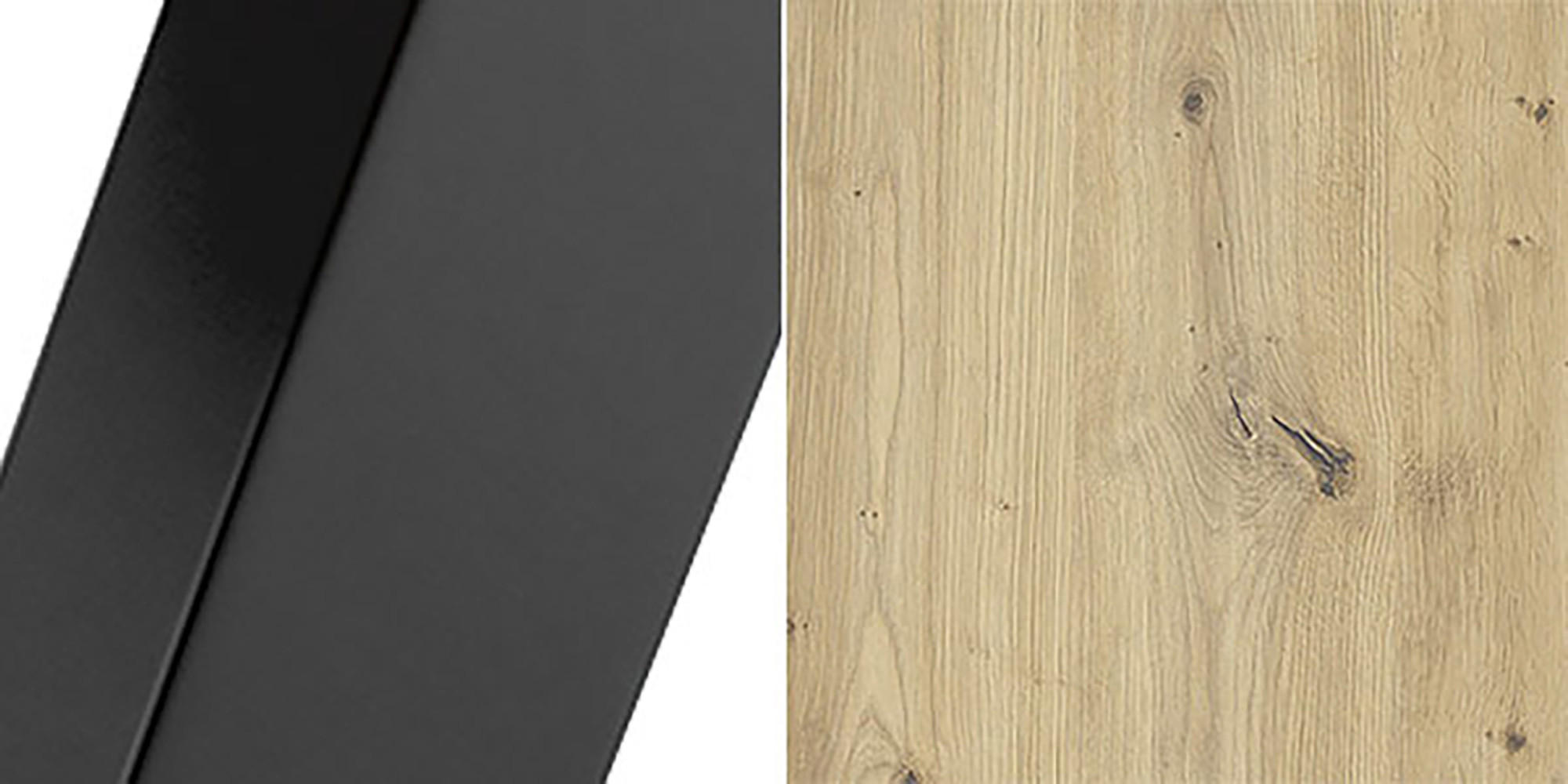 ESSTISCH Borte Eiche Artisan / Schwarz 100/138 / 100 / 76cm - Schwarz/Eiche Artisan, Holz/Holzwerkstoff (100/100/76cm) - Feldmann-Wohnen