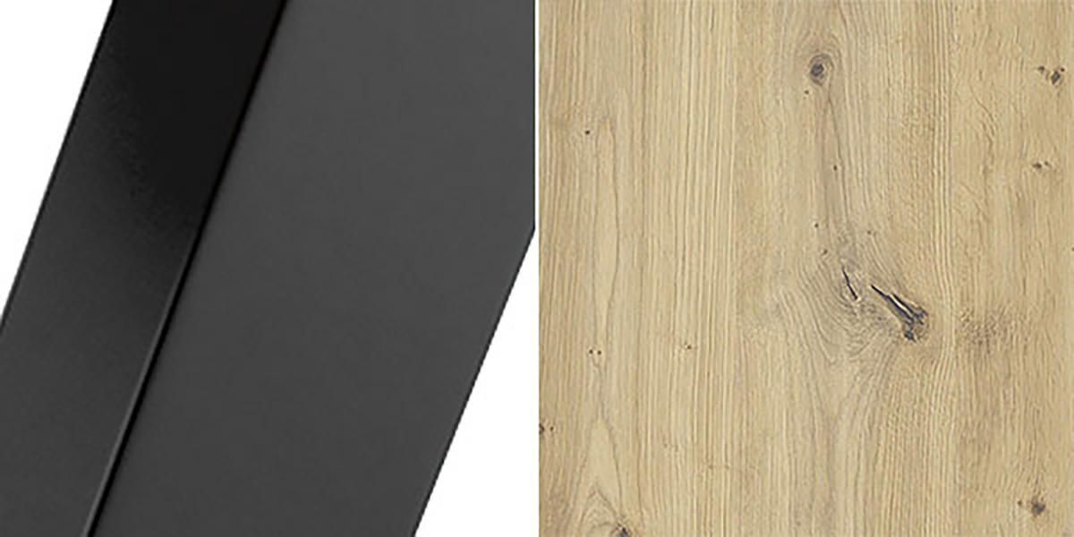 ESSTISCH Borte Eiche Artisan / Schwarz 100/138 / 100 / 76cm - Schwarz/Eiche Artisan, Holz/Holzwerkstoff (100/100/76cm) - Feldmann-Wohnen