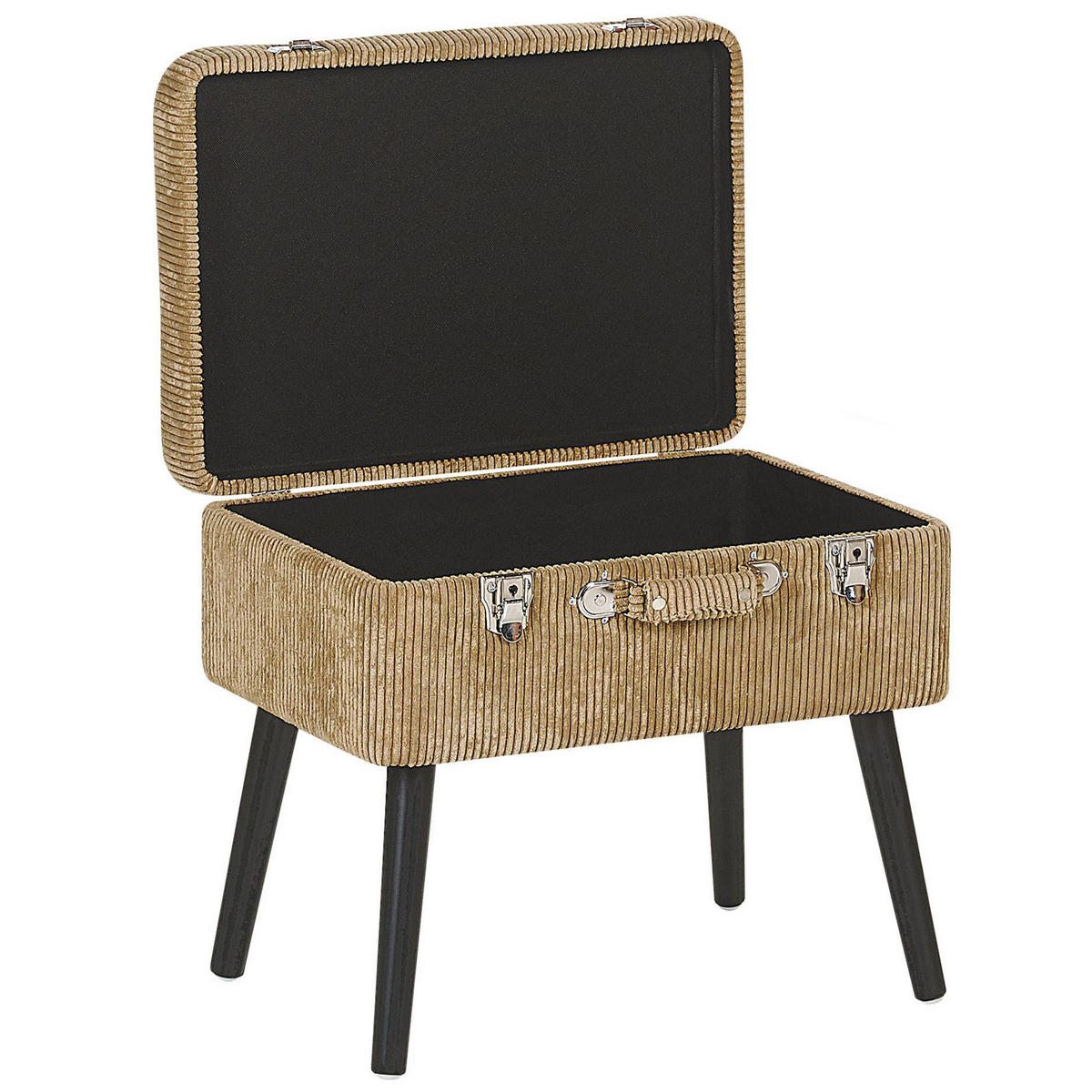 HOCKER Mallard 36/52/46 cm - Beige, Textil (52/46/36cm) - Beliani