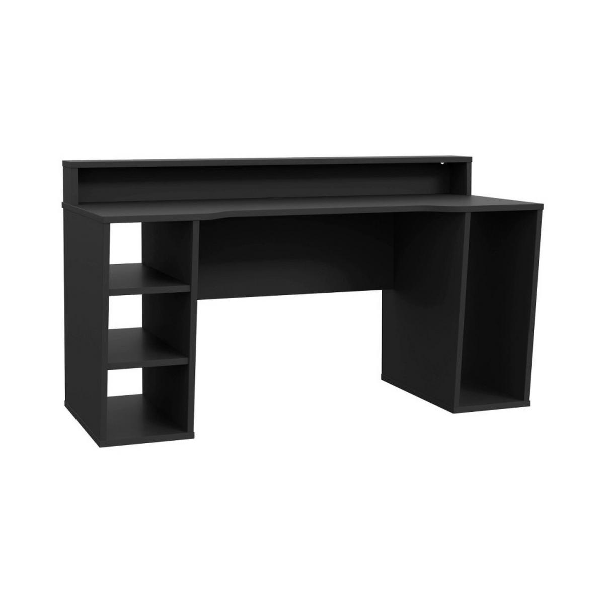 JUGENDZIMMER Tezaur "Jacky" in Schlammeiche, Schwarz und Schwarzeiche 7 teilig Gamingzimmer mit RGB LED - Braun, Holzwerkstoff (120/200/80cm)