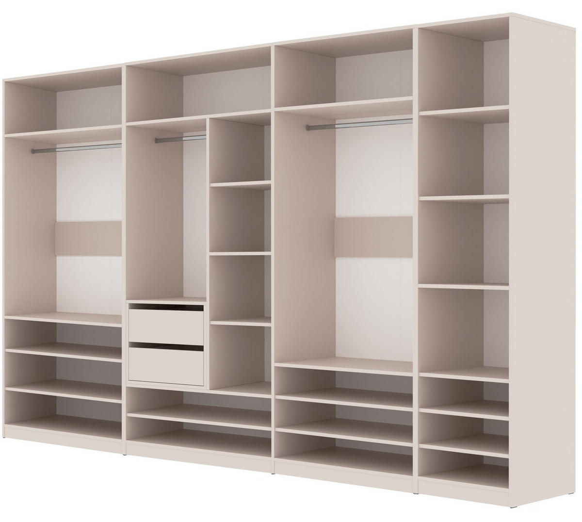 BEGEHBARER OFFEN KLEIDERSCHRANK TRES Q/C CASHMERE 300/206/51 cm - Kaschmir, Holzwerkstoff (300/206/51cm) - Marmex Möbel