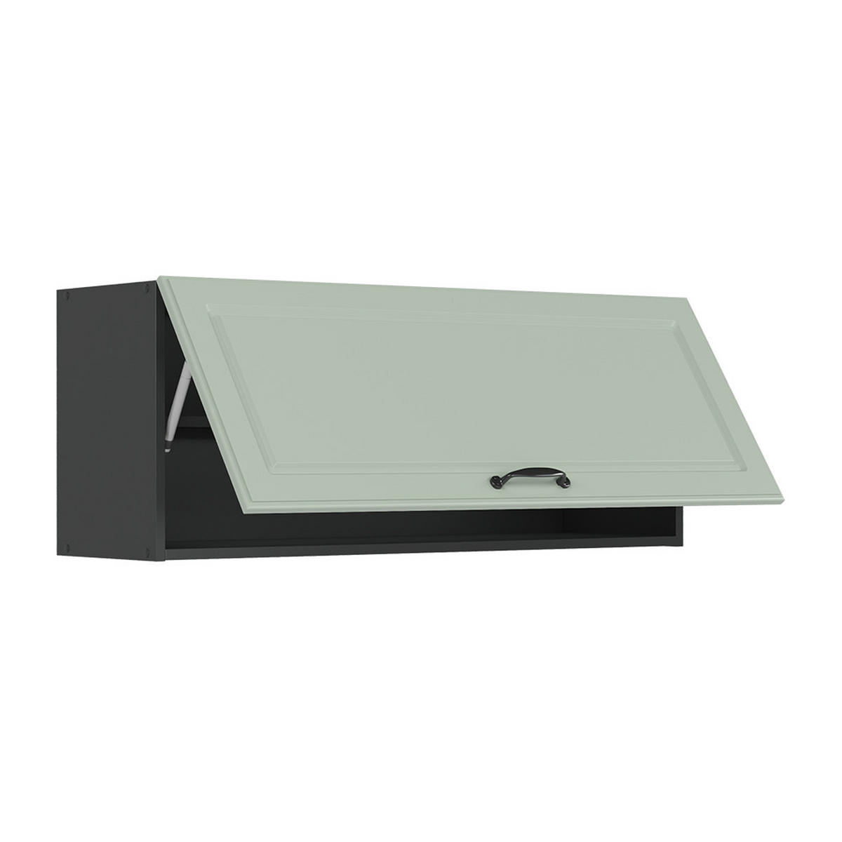 VĚŠÁK NA STĚNU R-Line, Mint venkovský dům/Antracit, 100 cm Plochý - mátově zelená/antracitová, kompozitní dřevo (100/40/31cm) - Vicco