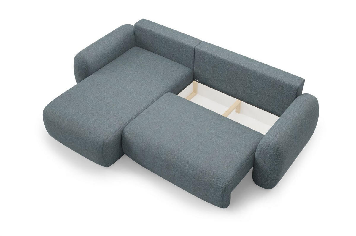 ECKSOFA Gaston Mit Schlaffunktion - Anthrazit, Holzwerkstoff/Textil (304/190cm) - Fun Möbel