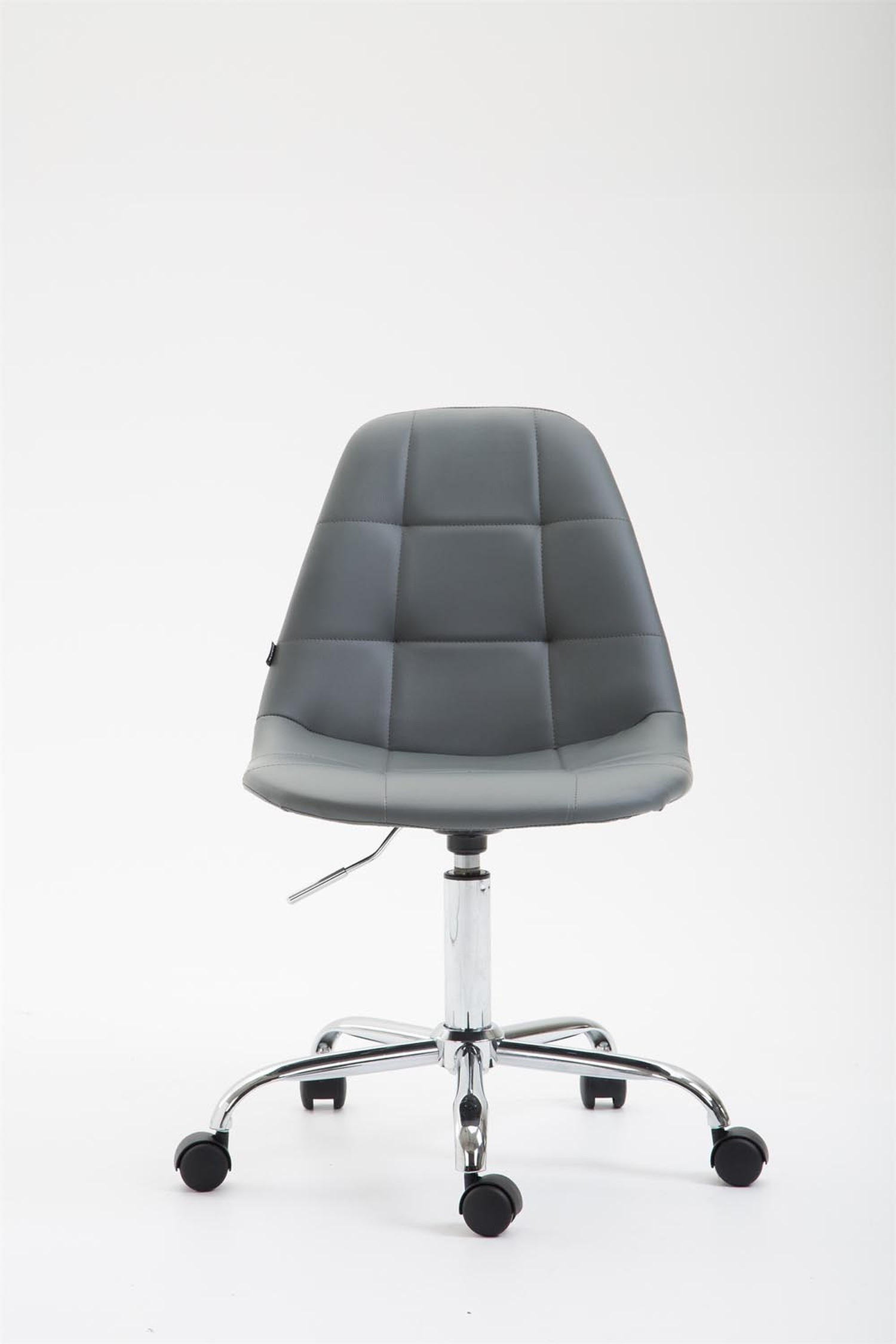 BÜROSTUHL Rhein, Kunstleder Grau - Grau, Textil/Metall (47/89/56cm) - TPFLiving