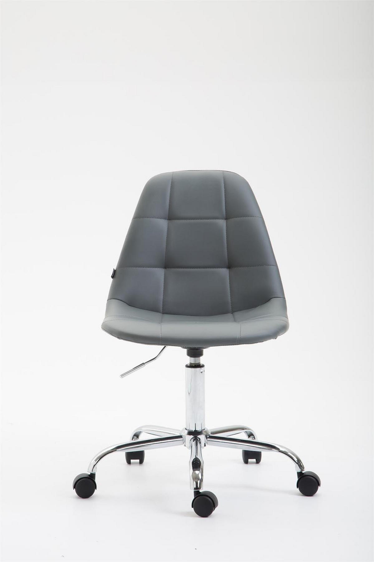 BÜROSTUHL Rhein, Kunstleder Grau - Grau, Textil/Metall (47/89/56cm) - TPFLiving