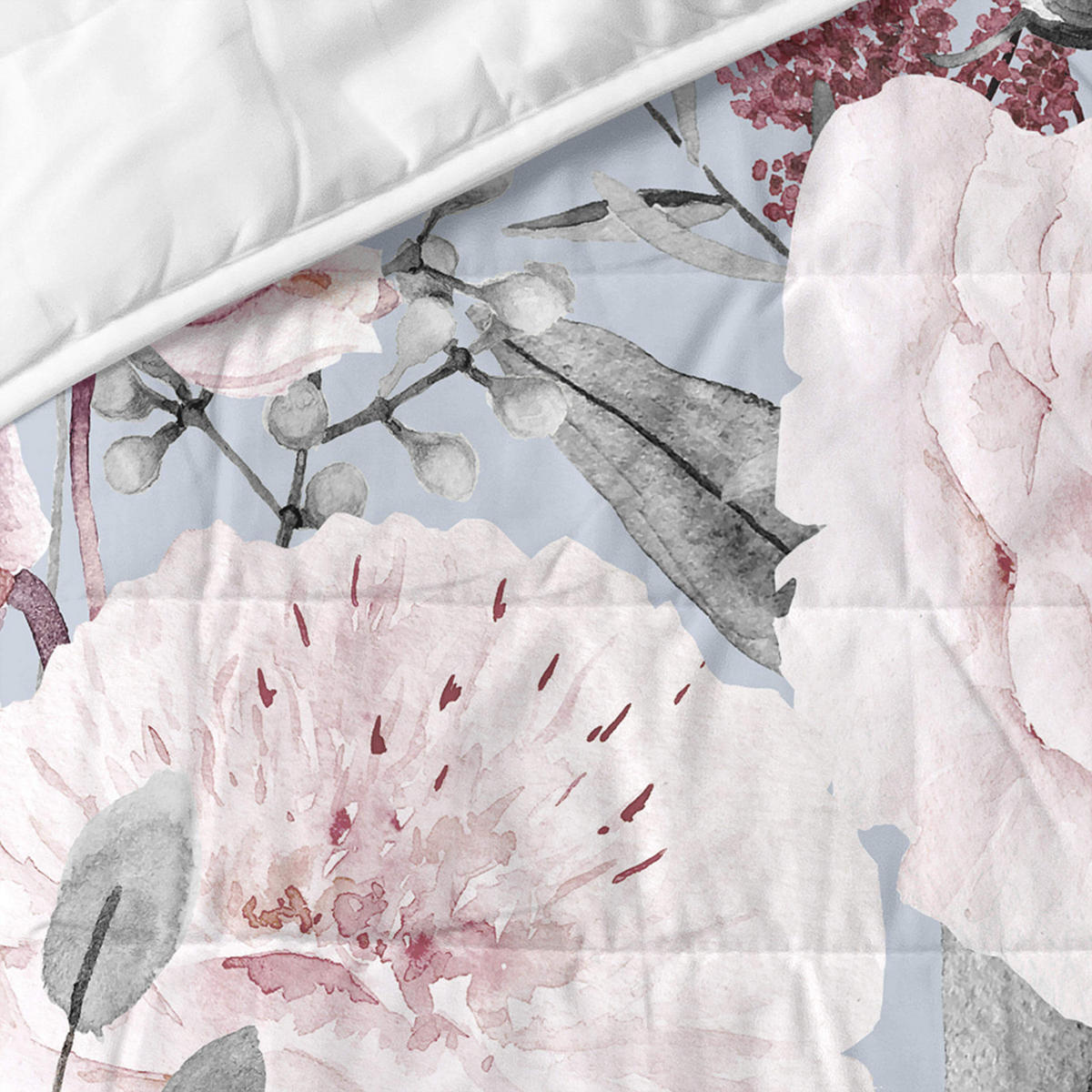 TAGESDECKE soft bouquet 240x260 cm (bett 135/140/150) mehrfarbig - Multicolor, Textil (240/260cm) - Happy Friday