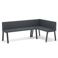 ECKBANK rechts MONO Y Kunstleder gesteppt, 142/196 cm Grau - Grau, Kunststoff/Textil (142/196cm) - Idohome