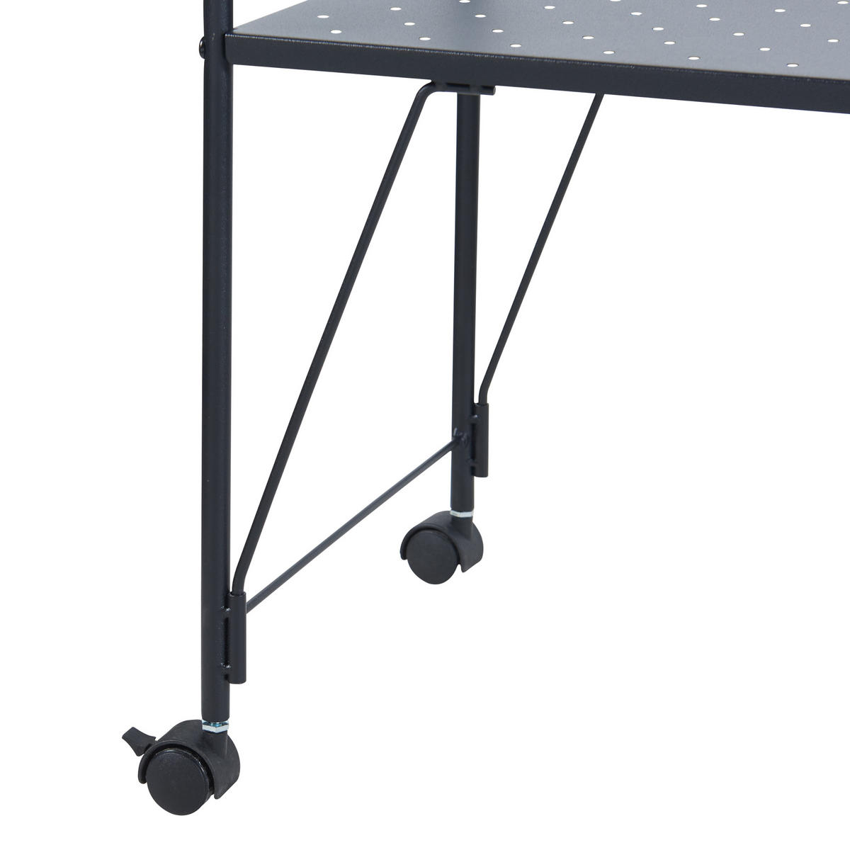 SERVIERWAGEN Austrheim - Schwarz, Kunststoff/Metall (50/73/33cm) - [en.casa]
