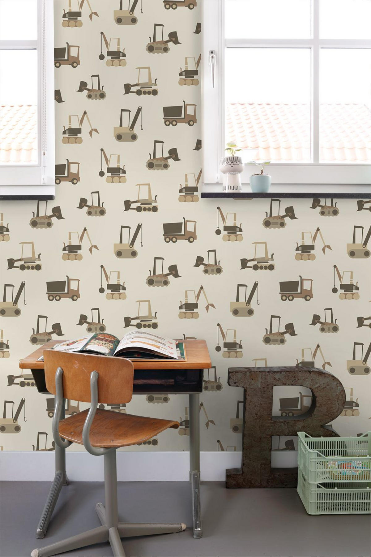 TAPETE Fahrzeuge 50 x 900 cm - Braun, Papier (50/0.1cm) - ESTAhome
