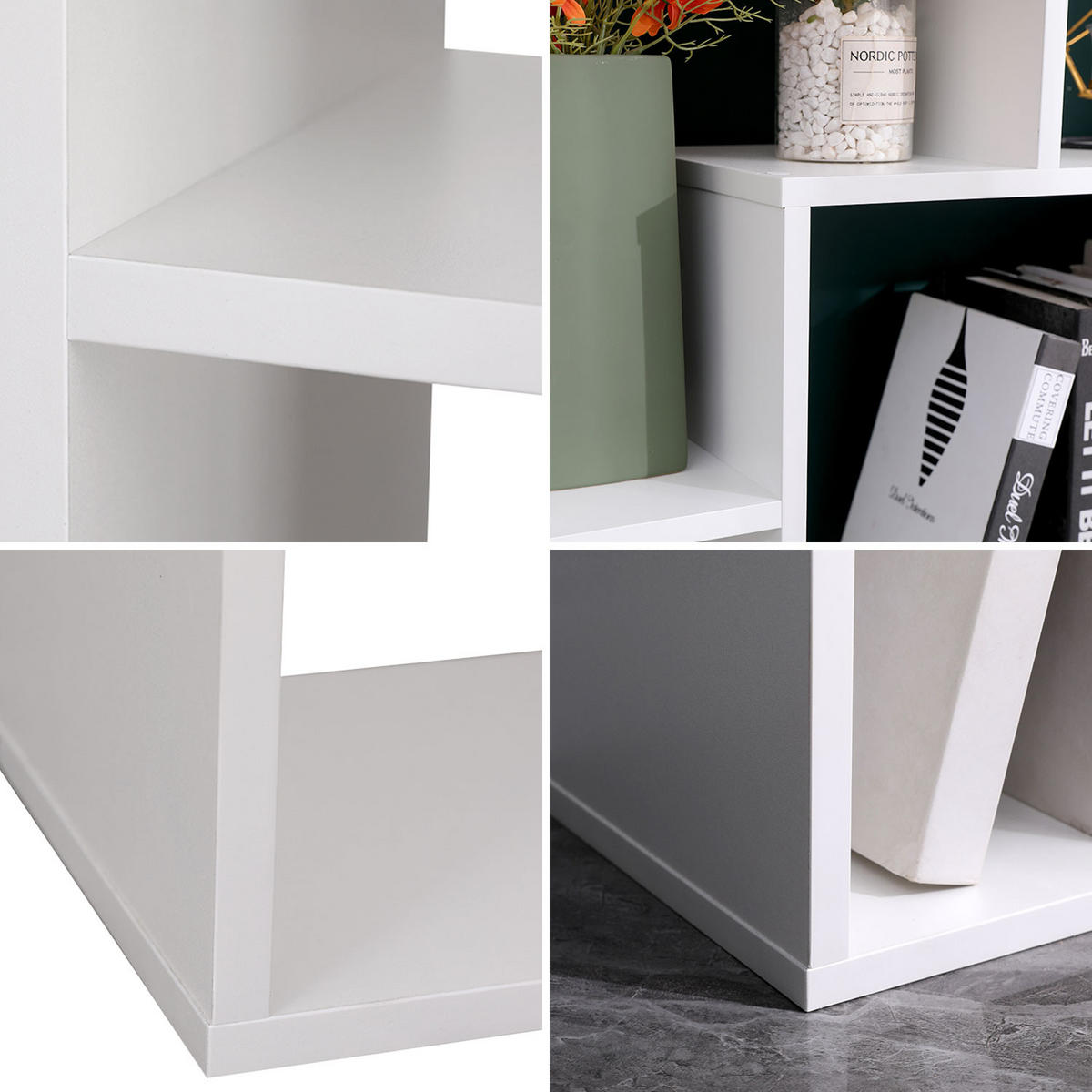 BÜCHERREGAL Jane Weiß - Weiß, Holzwerkstoff (25/175.3/67cm) - Happy Garden