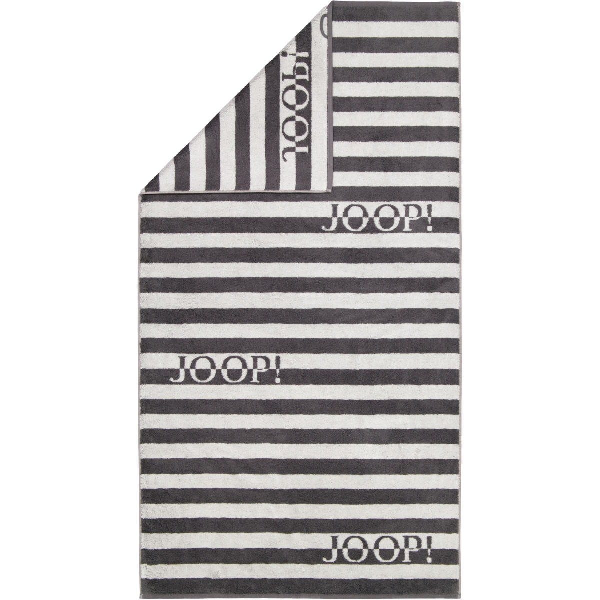 DUSCHTUCH SPLIT STRIPES 1713 STEIN - 77 - Grau, Textil (80/150cm) - Joop!