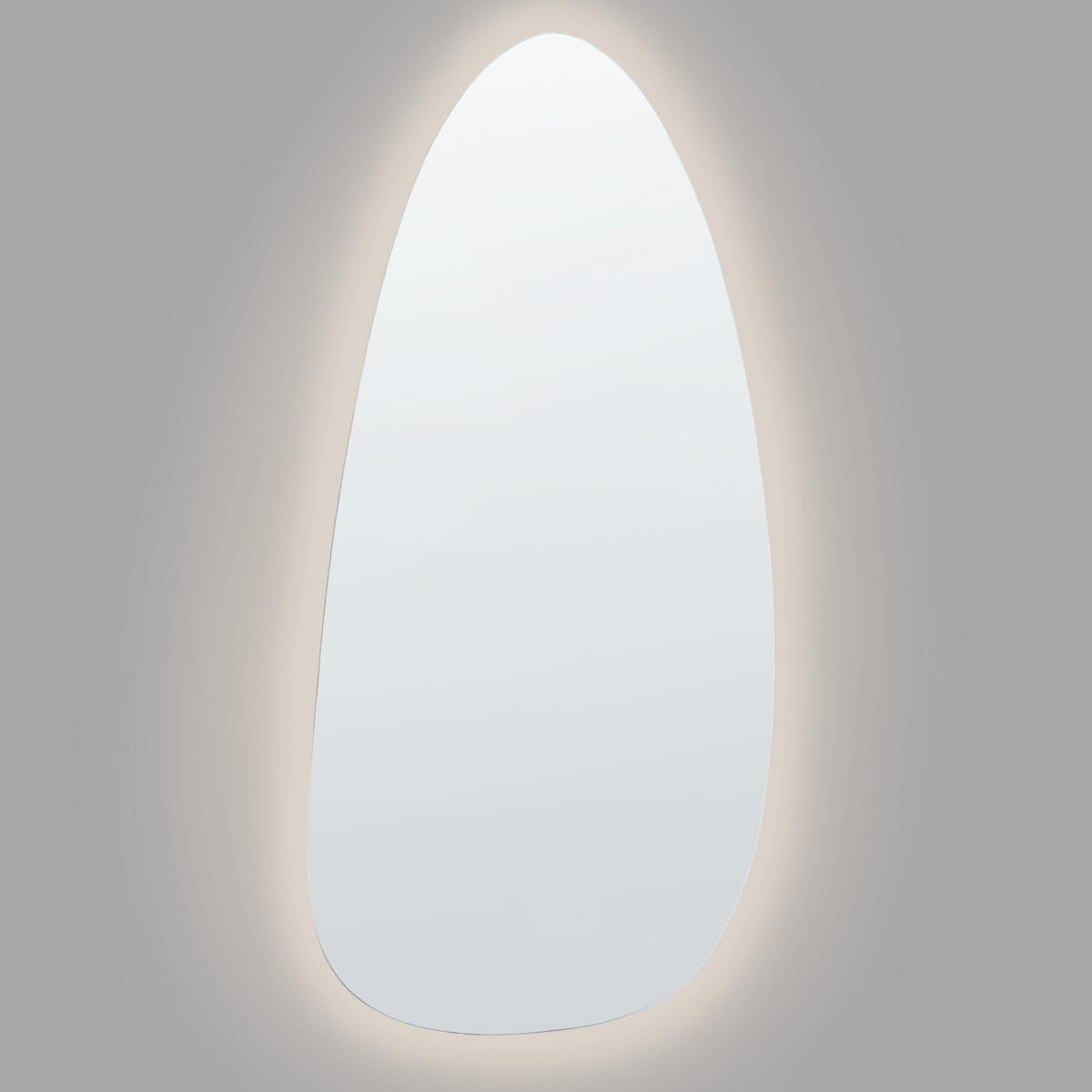 OGLINDĂ DE BAIE CU LED 60/130 cm argintie Royer - argintiu, sticlă (60/130/3cm) - Beliani
