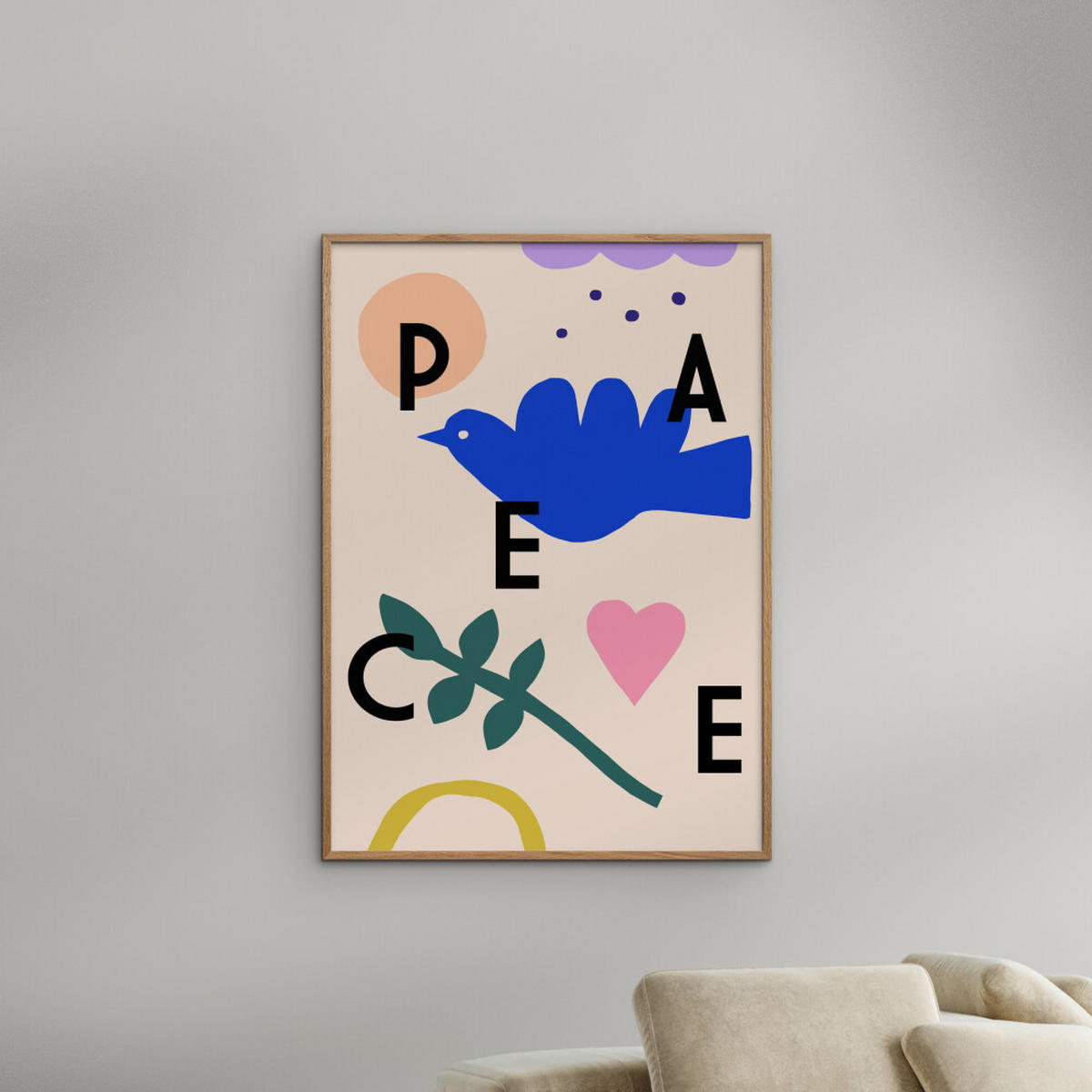 POSTER Maren Gross - Peace - Multicolor, Papier (70/100/0.1cm) - Poster&Frame