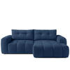 ECKSOFA RECHTS RAVIA, Bouclé, Marineblau - Dunkelblau, Holz/Textil (256/104cm) - KONSIMO®