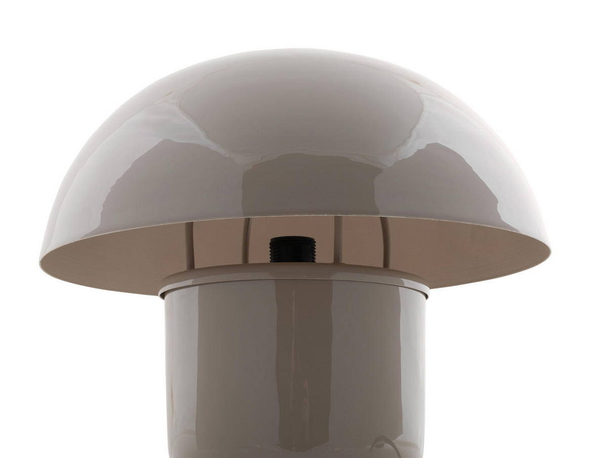 TISCHLAMPE Fat Mushroom 29/29/25 cm - Grau, Metall (29/29/25cm) - Leitmotiv