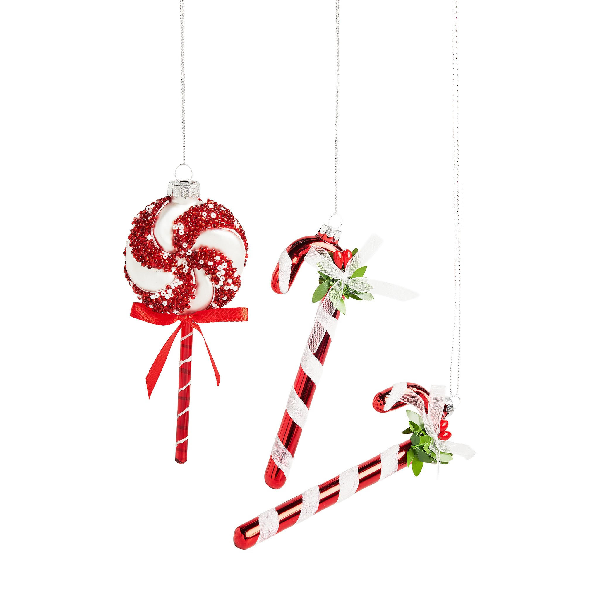 GLASKUGELSET Xmasstick - Rot, Glas (6/19/3cm) - home&you