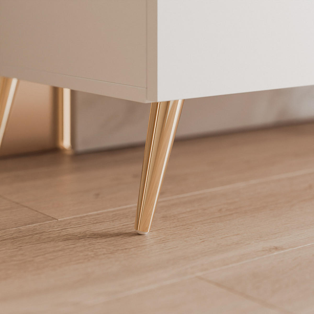 TV skrinka ANGEL biela stojaca s LED osvetlením 300 cm - biela, kompozitné drevo (300/49/40cm) - Idohome
